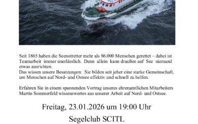 Herzliche Einladung zum Vortrag der Seenotrettung 23.01.2026
